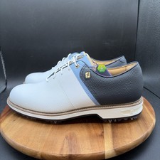 FootJoy Dryjoys Premiere Series Mens Size 8 Golf Shoes White Blue Cleats 54398