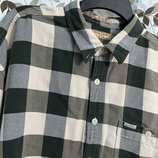Vintage 90s GUESS Plaid Flannel Shirt Button Up Size L Skater Grunge Pocket Mac