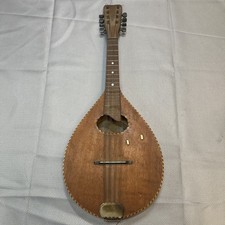 Antique Columbia Bowl Back Mandolin Early 1900s Bell Brand Tailpiece America USA