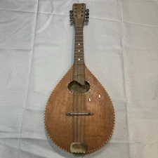 Antique Columbia Bowl Back Mandolin Early 1900s Bell Brand Tailpiece America USA