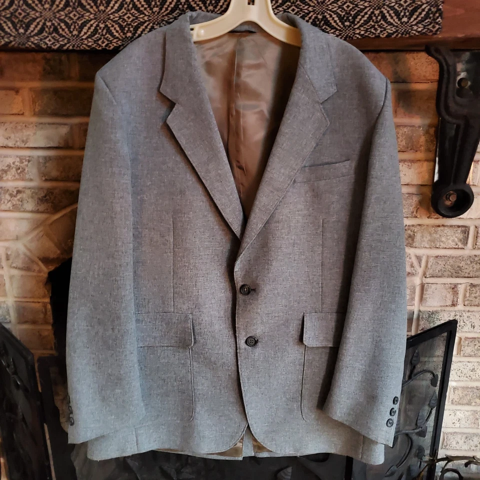 Винтажный Levis 2 изделия действие костюм Sta-Prest Tweed спортивная куртка и брюки 44L - Изображение 2 из 4