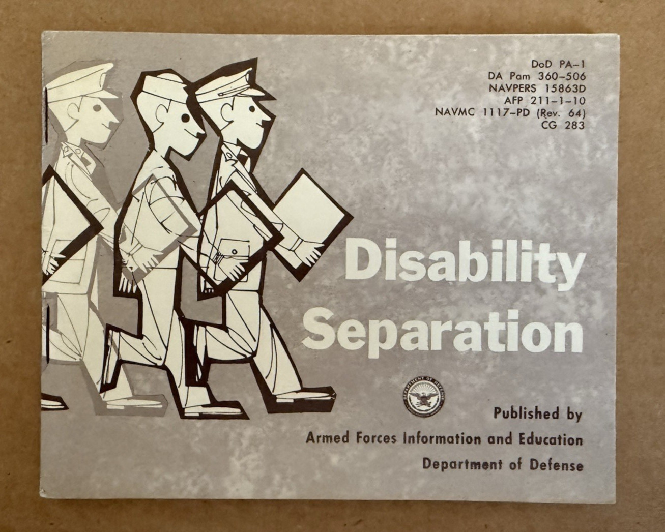 Armed Forces Disability Separation Booklet DOD 1960