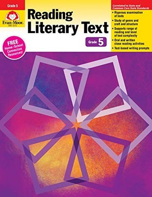READING LITERARY TEXT, GRADE 5 (READING LITERARY TEXT: By Evan Moor *Excellent*