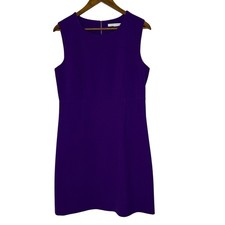 Diane von Furstenberg Purple Sleeveless Sheath Dress Classic Elegant Chic