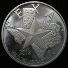 Texas Precious Metals 1 Troy Oz .9999 Fine Silver 2018 Round Frosty Proof-like