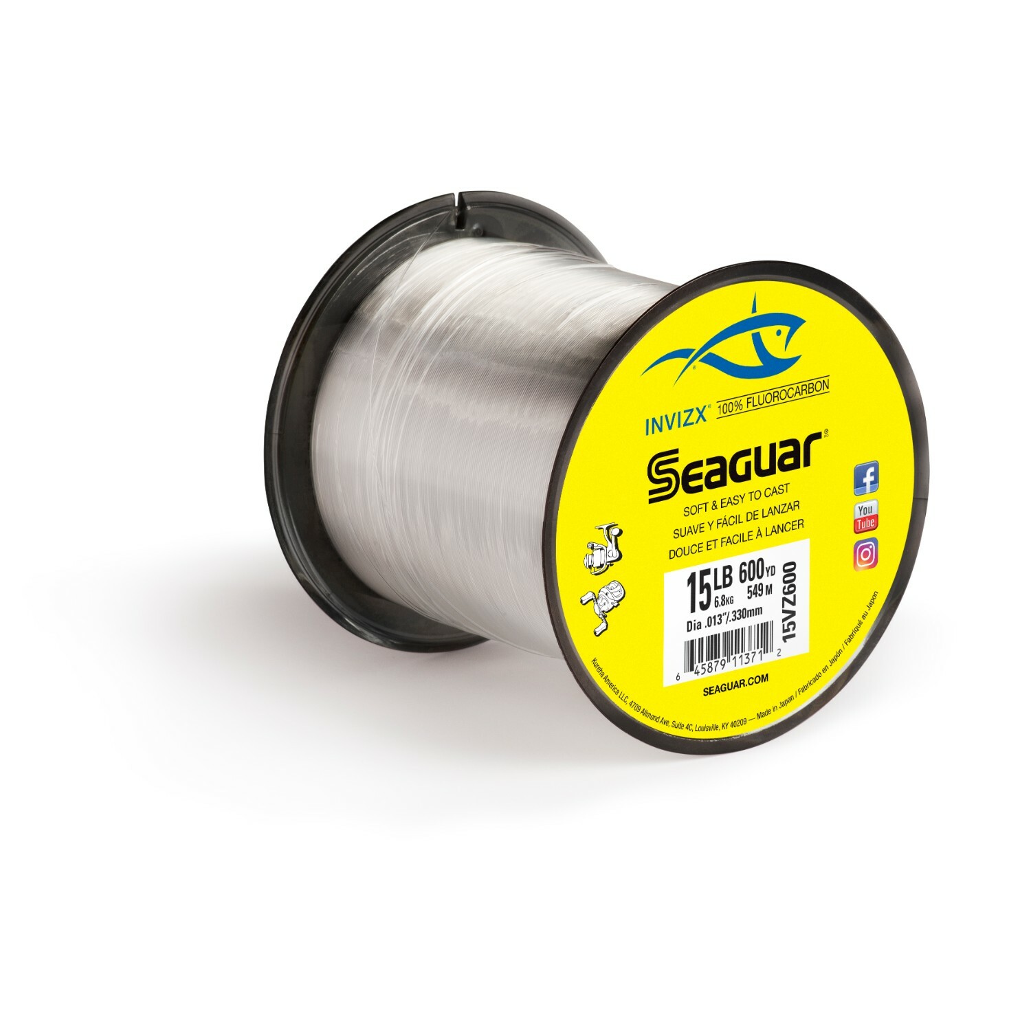 Seaguar Invizx 600 15VZ600 flourocarbon Línea De Pesca Seaguar Invizx 600 15VZ600 flourocarbon Línea De Pesca