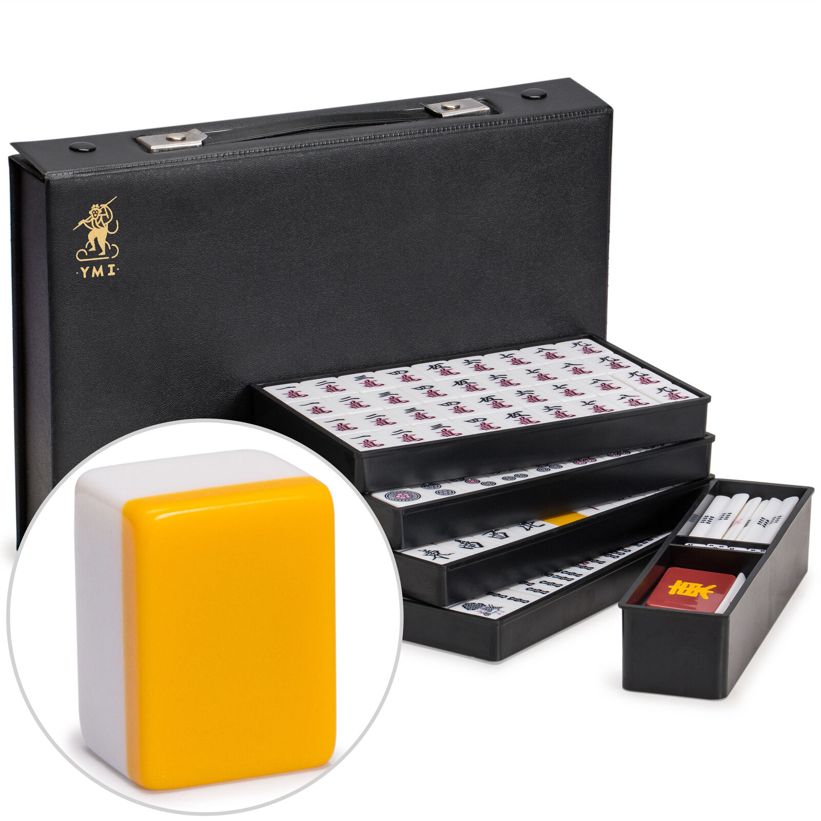 Limited Edition Replica Black Enrobed Mahjong Set (160 tiles) and Mahj –  Modern Mahjong