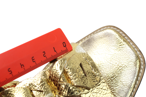 SANDRO Thalila Sandals Women's EU 40 / UK 6.5 Leather Shiny Gold Buckle - Picture 12 of 14