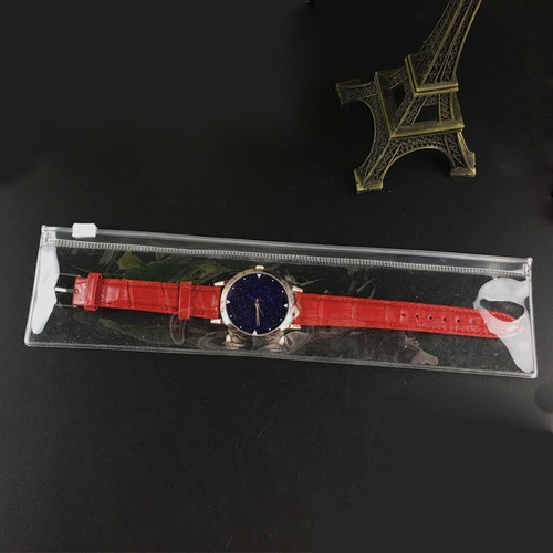 Pack of 50 Transparent PVC Long Zip Strip Bag For Watch Jewelry Packag Storage - Picture 4 of 6