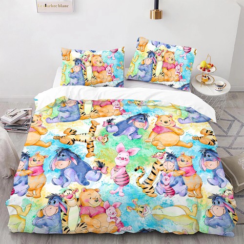 3D Winnie pooh Duvet Cover Pillow Case Bedding Set Tigger 3-piece Bedroom duvets - Picture 14 of 18