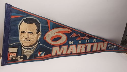 RARE Vintage NASCAR Mark Martin #6 Roush Racing Pennant Banner