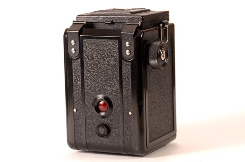 Cámara de formato medio 6x6 rara de principios de 1953 LUBITEL reparada CLA USSR TLR Lomo, caja - Imagen 5 de 9