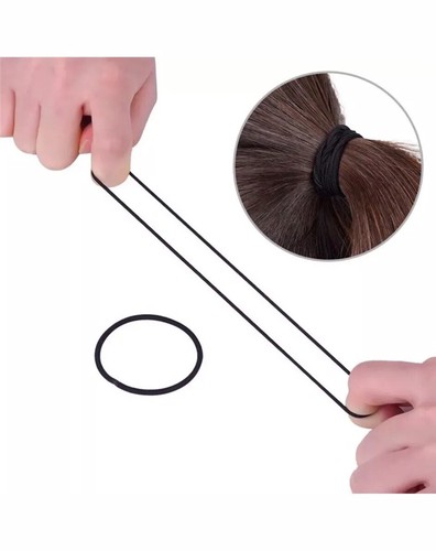 35PCS Black Thin Endless Hair Elastics Hairbands Ponytail Hair Ties Women’s Tie - Picture 2 of 7