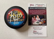 PHILADELPHIA FLYERS- KEVIN HAYES AUTOGRAPH 2023 ALL-STAR LOGO PUCK JSA AI81427