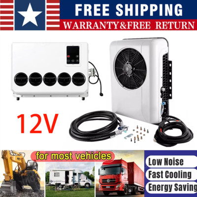 12000 BTU Truck Cab Air Conditioner 12V Split AC Fits Semi Trucks Bus RV Caravan