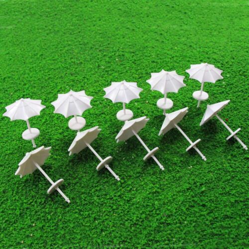 TYS12050 10 pièces modèle de train parapluie solaire parasol coloré 1:50 O jardin plage mer - Photo 1 sur 4