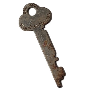 Vtg Eagle Lock Co Terryville USA Flat Skeleton Key Approx 2.5'' Marked No A33L395