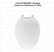 PROFLO PFTSE2000WH Elongated Closed-Front Toilet Seat and Lid - White-