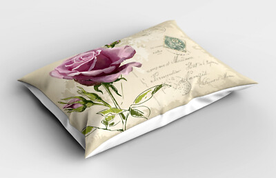 Kopfkissenbezug Modern Landhausstil Kissenhülle Bunt Rose Vintage Delicate