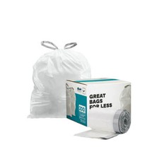 Plasticplace Custom Fit Trash Bags Compatible with simplehuman Code V, 200 Count