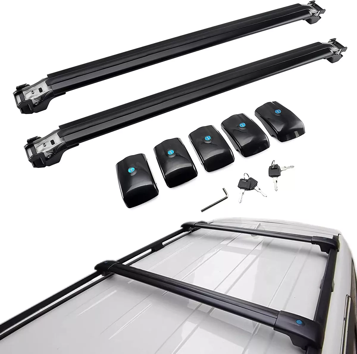 Fits for KIA Telluride 2023 2024 Lockable Roof Rail Rack Cross