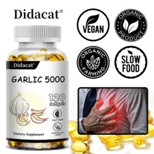 5000mg Garlic Oil Extract in Organic Quick Release Capsules