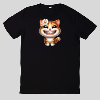 Funny Animals T-Shirt With Braces Cotton Fun Fun Sayings Funny Cartoon