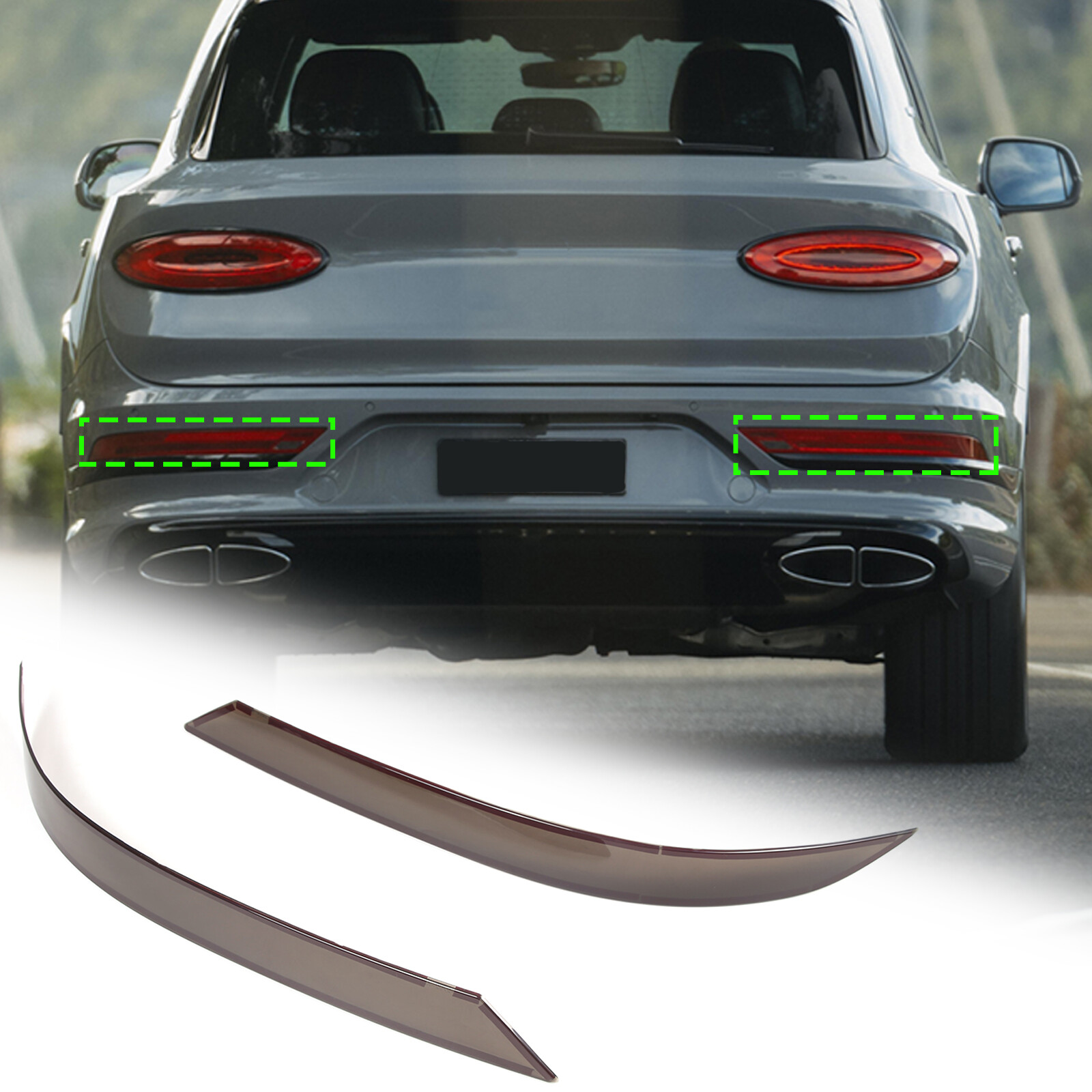 Smoked Black Front Fog Light Fog Lamp Cover For Bentley Bentayga 2021-2023 US