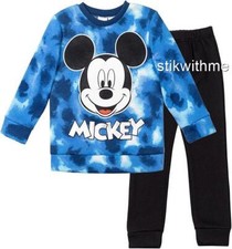 Disney Jr. Mickey Mouse Toddler 2 T Tie-dye Sweatshirt Pants 2-Piece SET