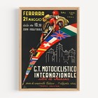 GT  Internazionale città di Ferrara Vintage Motorcycle Art Poster Print