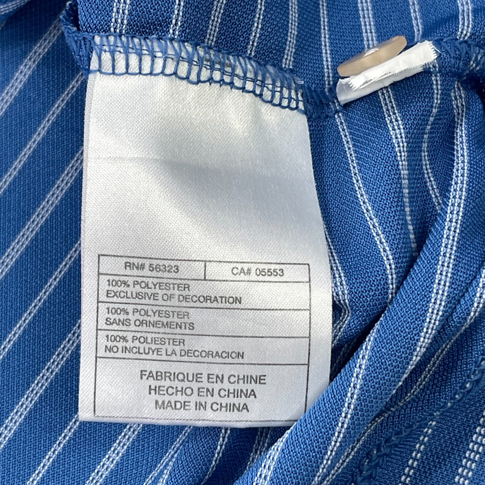 Nike Golf Polo Shirt Short Sleeve Mens XL Pique Blue White Striped 206452 thumbnail 8