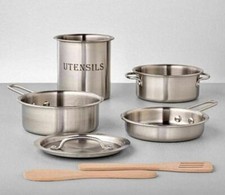 Hearth Hand Magnolia 7pk Stainless Steel Cookware Toy Set Kids NEW HAVE 2