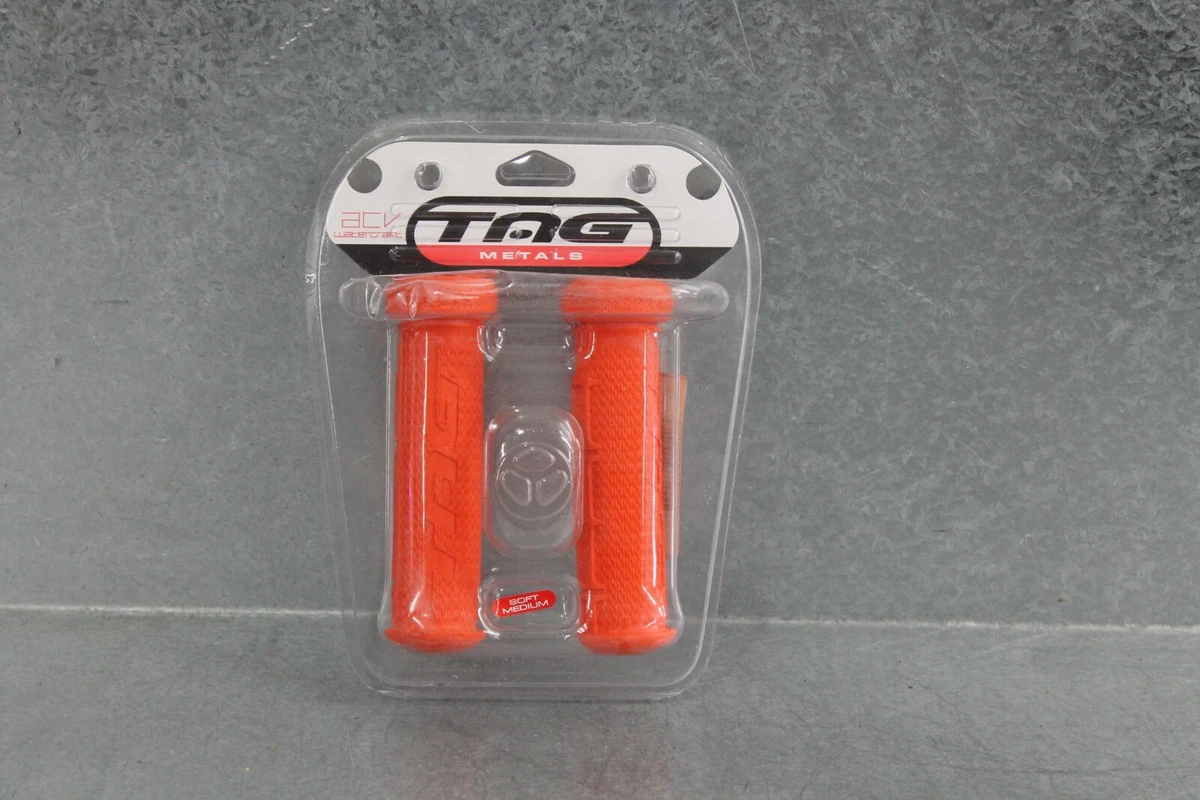 Tag Metals ATV Thumb Throttle Grip – Orange Hard Handlebar Grip – Left/Right