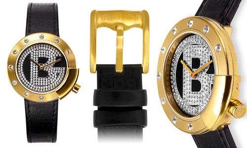 NEW Baldinini BD-28-LV Women's Fashion Stylish Long Logo Ladies Gold/Black Watch - product listing photo