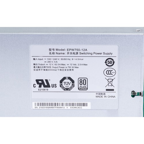 For Huawei RH2288H RH5885 V3 750W Platinum Power Supply EPW750-12A Free shipping - Picture 3 of 3