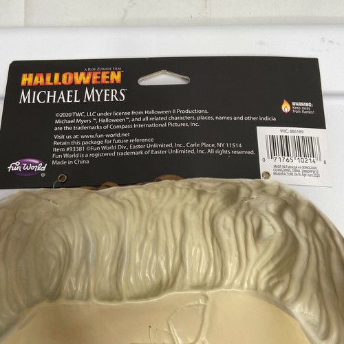 NEW Michael Myers Halloween Face Mask Adult Costume HORROR COSPLAY ROB ZOMBIE - Picture 6 of 7