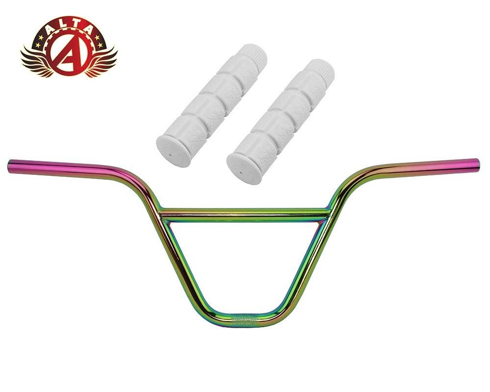 ALTA BMX CHROMOLY Z-Bar Handlebar OIL SLICK W/ BLOCK BMX Style