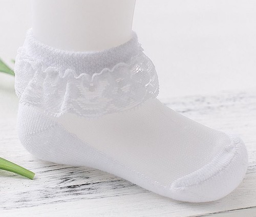 Kids Children baby Girls Summer Lace Frilly Ruffle Low cut Dress short Socks - Picture 4 of 13