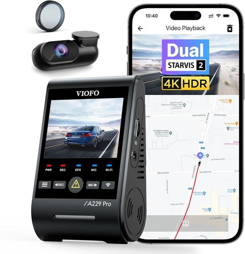 Viofo A229 Pro 2-Channel Dash Camera with Starvis 2 Sensors - Viofo Card Bundle - Picture 2 of 19