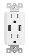 Top Greener TU2152A 2.1-Amp Dual USB Charger Outlet 15-Amp Duplex Tamper...