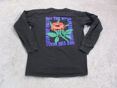 Vans Floral Long Sleeve Vans Sweatshirt Women's Large Black