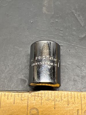 Vintage Proto Professional 4714 7/16  6 Point 1/4  Drive Socket! Great Shape USA