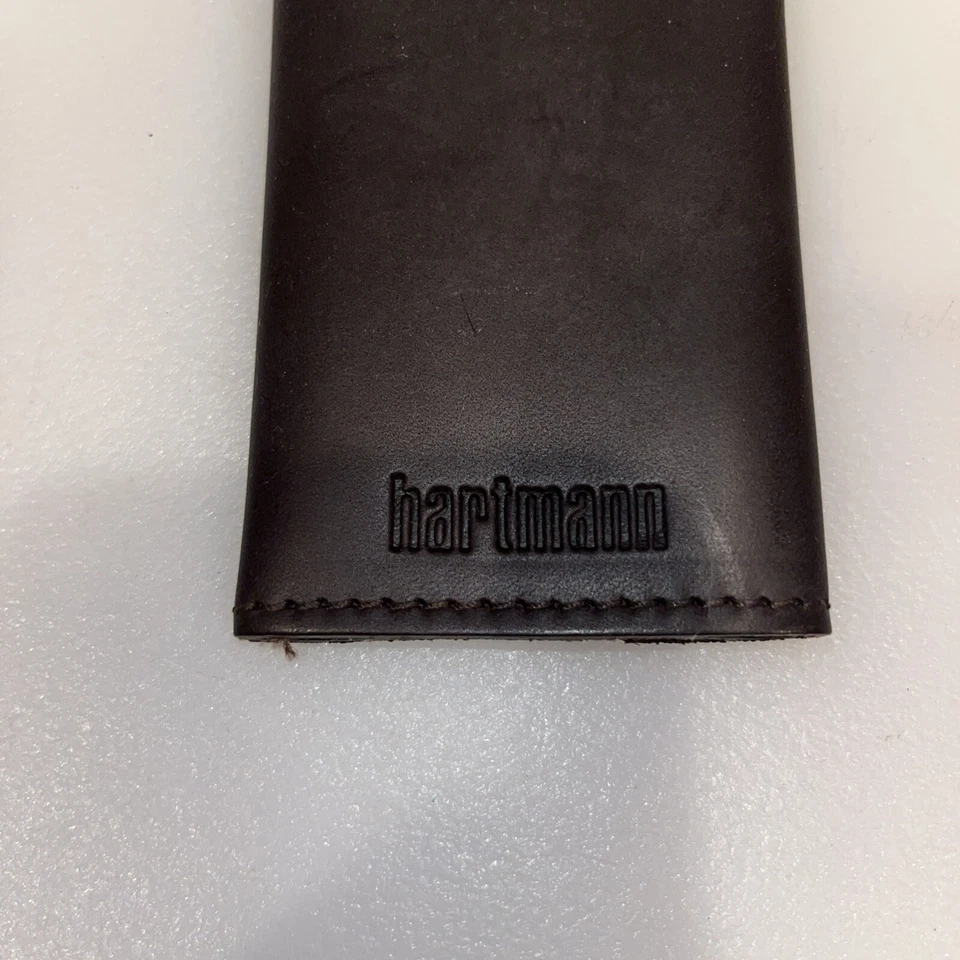 Hartmann Leather Luggage Bag Tag And Handle Original Button Dark Brown Belting - Image 2 of 4