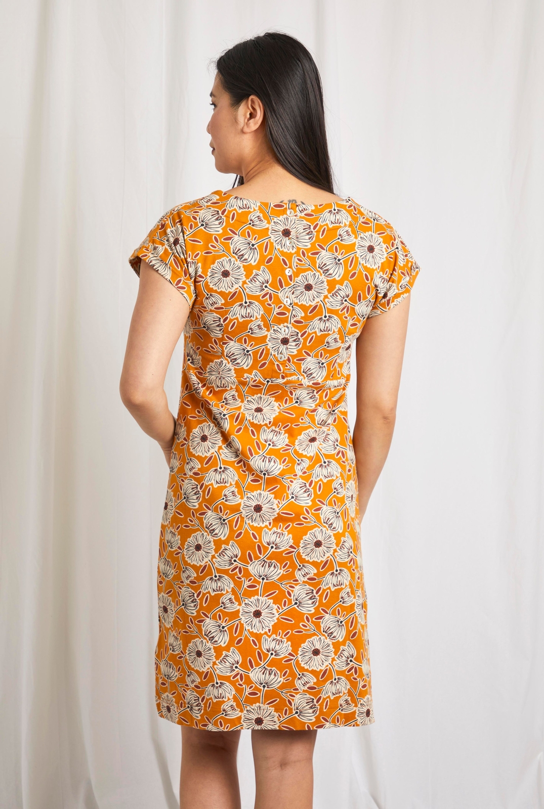 SIZES 8-20, RRP £45 Weird Fish Tallahassee Organic Cotton Printed Day Dress image 3