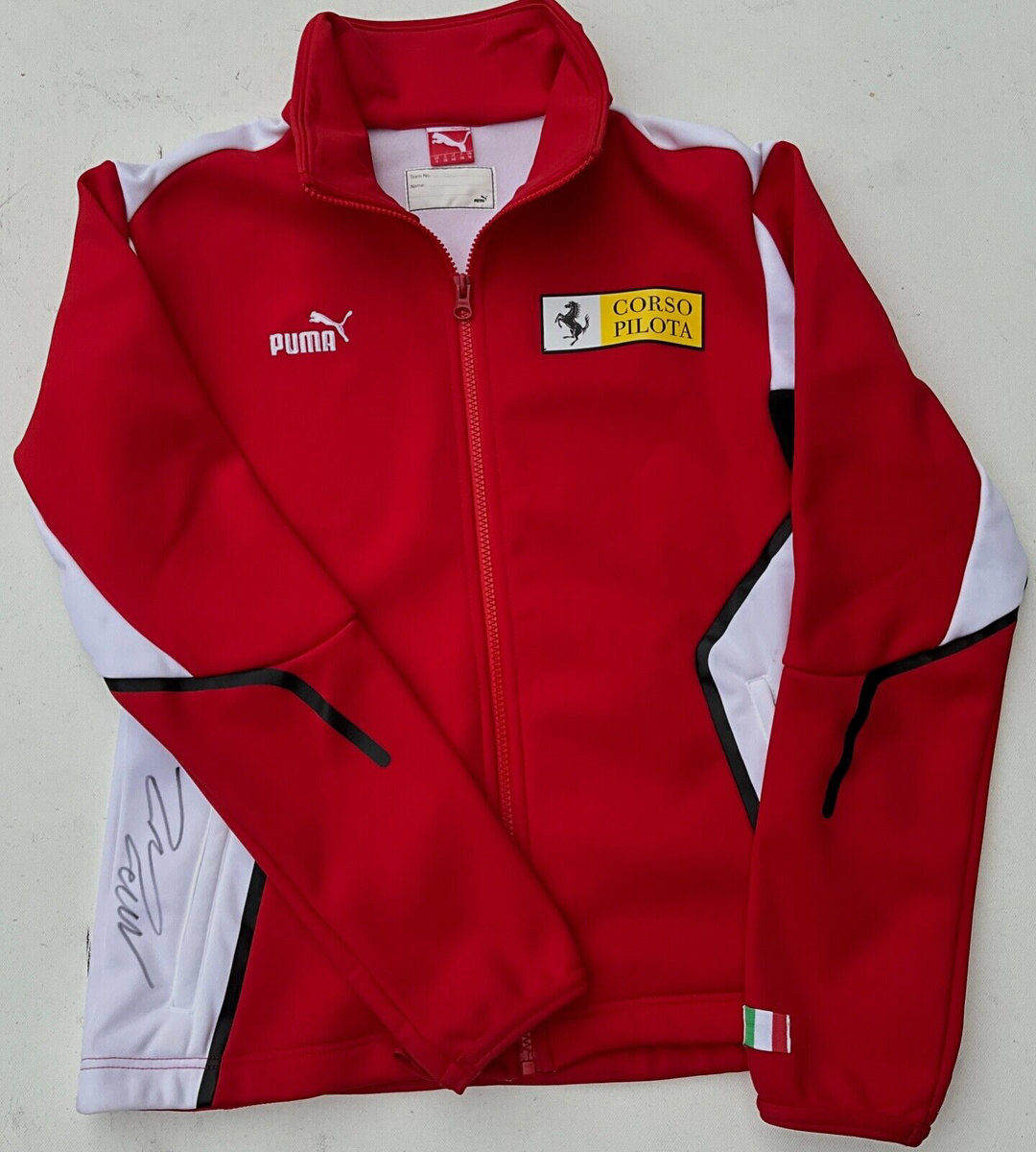 Ferrari スポーツジャケット レッド/ホワイト Ferrari F1 jacket Speed Enthusiast Vintage White & Red Racer