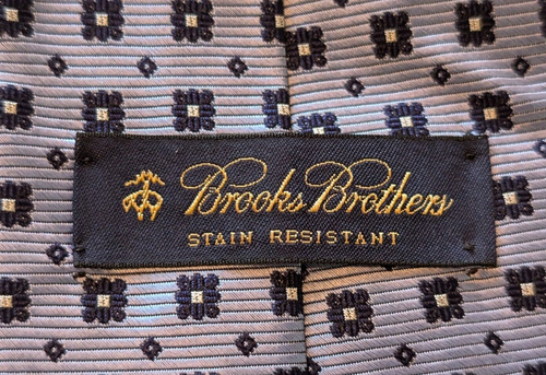 Nueva Corbata Brooks Brothers Punto Azul Seda Corbata Resistente a Manchas Hecha en EE. UU. - Imagen 12 de 14