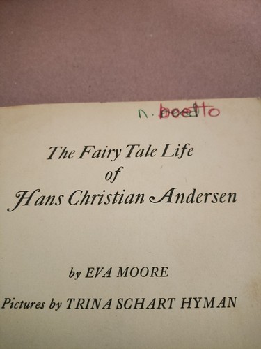 The Fairy Tale Life of Hans Christian Andersen by Eva Moore Scholastic Book 1969 - Picture 2 of 2