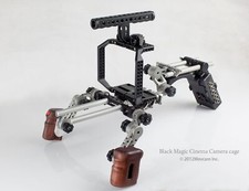 Movcam BMCC shoulder rig Black Magic Cinema Camera Cage Handle Battery Grip