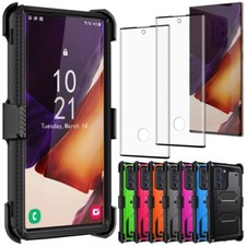 For Samsung Note20/20 Ultra 5G Hybrid Belt Clip Case Cover / Screen Protector