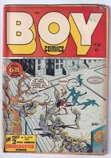BOY COMICS 29 (1946) Scarce; Great stalker splash; GOOD 2.0